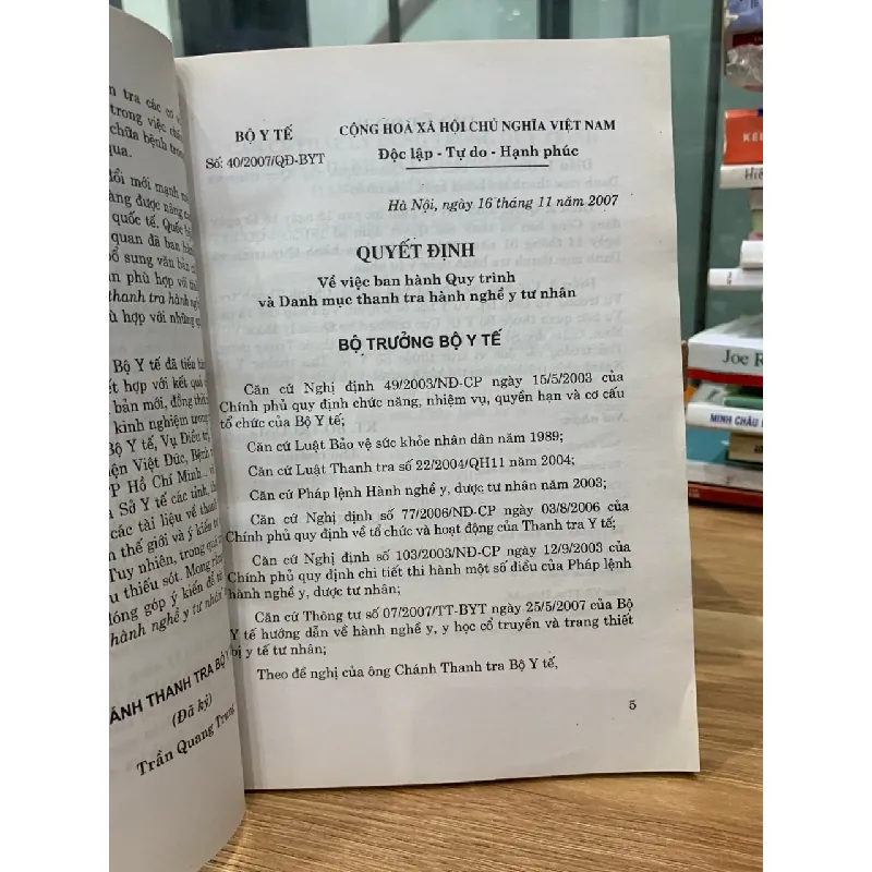 quy trình và danh mục thanh tra hành nghề y tư nhân 716633