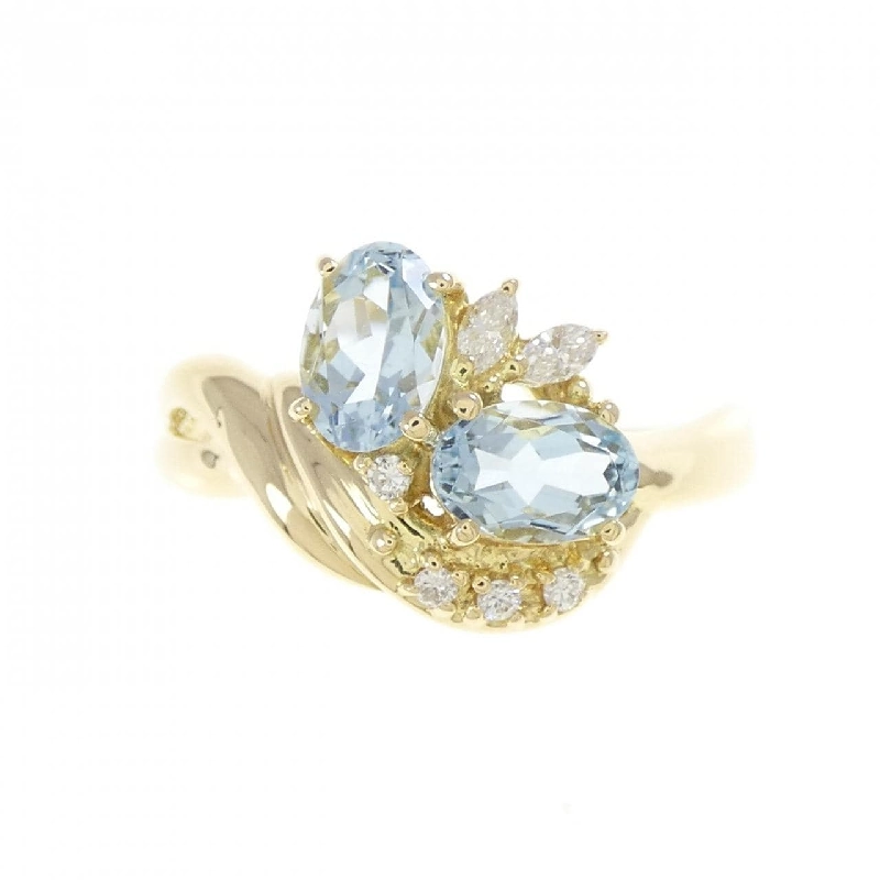 Nhẫn Aquamarine K18YG 0.95CT - Hàng hiệu Chính hãng 850049