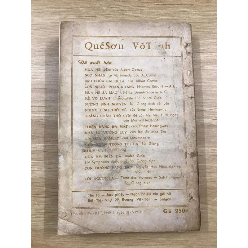 Sách Cõi Người Ta_Saint Exupery Bùi Giáng dịch_1960_Hiếm, giá trị (giảm 29%) 716773