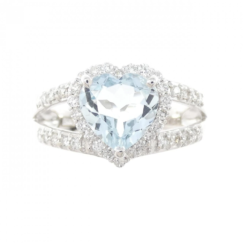 Nhẫn Aquamarine Hình Tim K18WG 1.28CT - Hàng hiệu Chính hãng 849408