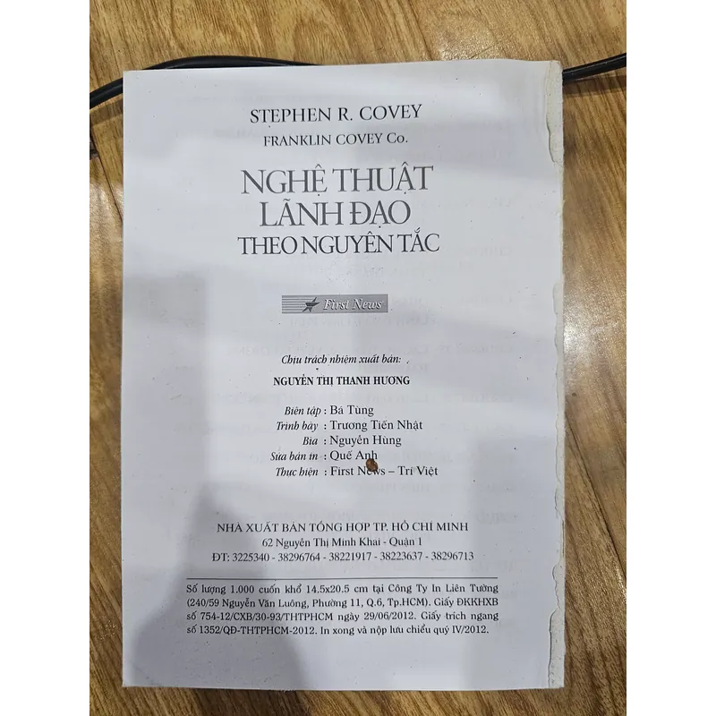 Nghệ thuật lãnh đạo theo nguyên tắc (mất bìa, đủ nội dung)
 722434