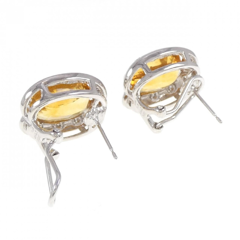 K18WG Bông tai Citrine - Hàng hiệu Chính hãng 870670