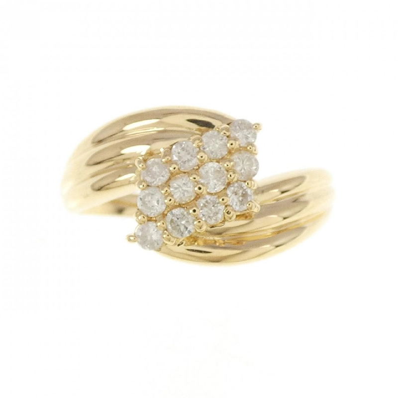 Nhẫn kim cương K18YG 0.32CT 671825