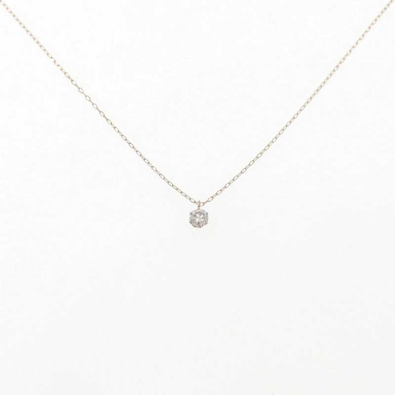 K18PG Solitaire Dây chuyền kim cương 0.13CT - Hàng hiệu Chính hãng 858647