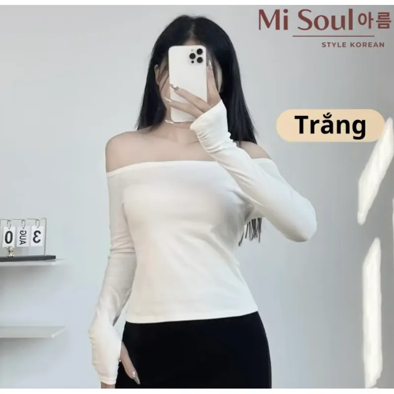 Áo Trễ Vai Dáng Ôm Phong Cách Hàn Quốc 977522