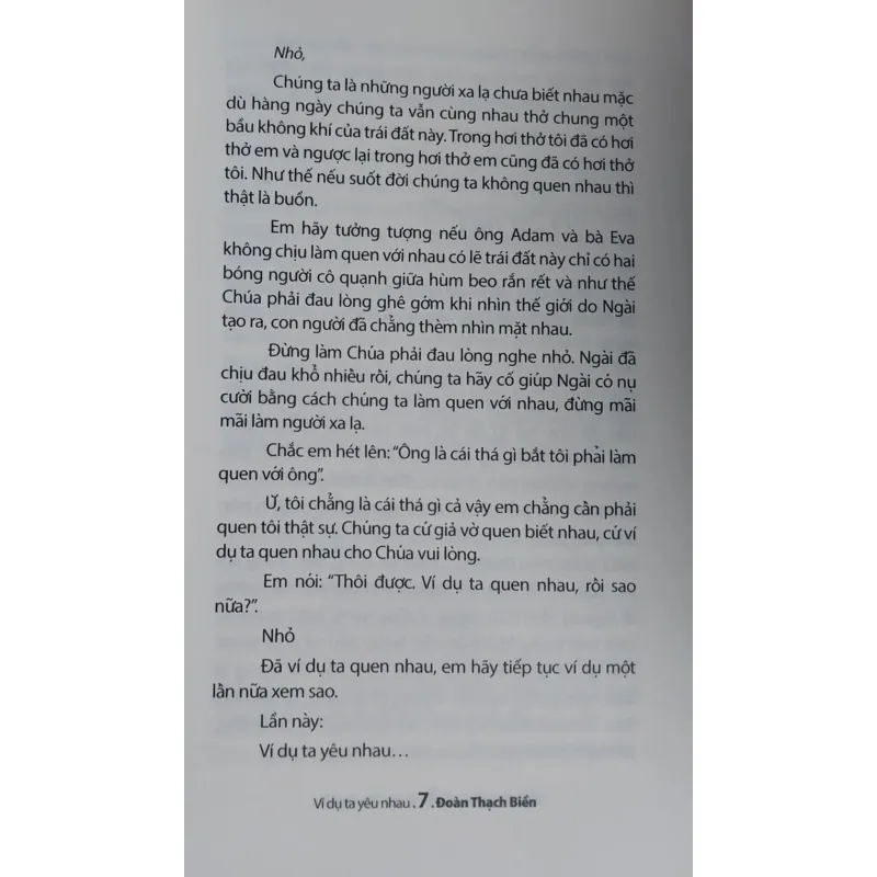 Ví dụ ta yêu nhau/ Đoàn Thạch Biền/ Còn mới 989689