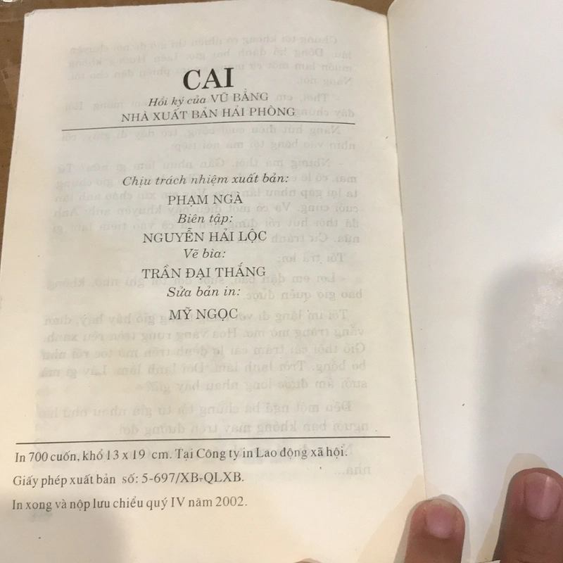 CAI (HỒI KÝ CỦA VŨ BẰNG) 520658
