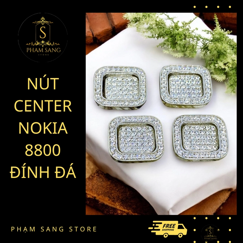 Nút Center Đính Đá Mạ Vàng Điện Thoại Nokia 8800 Arte 4130