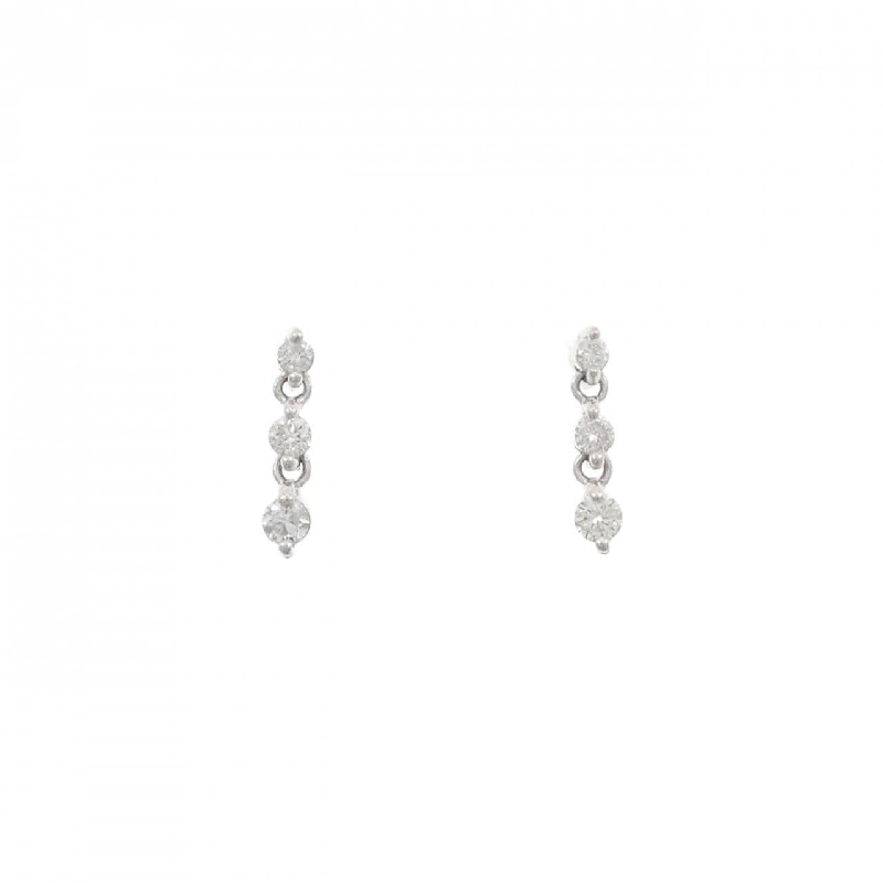 K18WG Bông tai kim cương ba viên 0.20CT - Hàng hiệu Chính hãng 870499