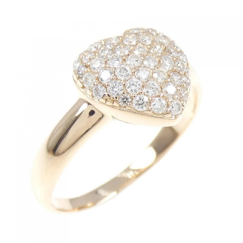 Nhẫn kim cương hình trái tim K18PG Pavé 0.50CT - Hàng hiệu Authentic 850237