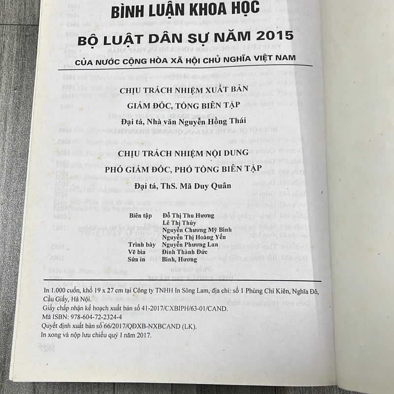 Bình luận khoa học bộ luật dân sự năm 2015 của nước CHXHCNVN. 8b2 545053
