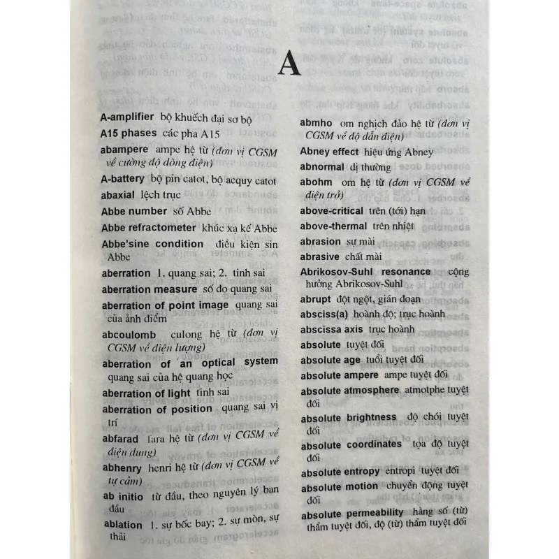 TỪ ĐIỂN VẬT LÝ VÀ CÔNG NGHỆ CAO ANH - VIỆT VÀ VIỆT - ANH 759937