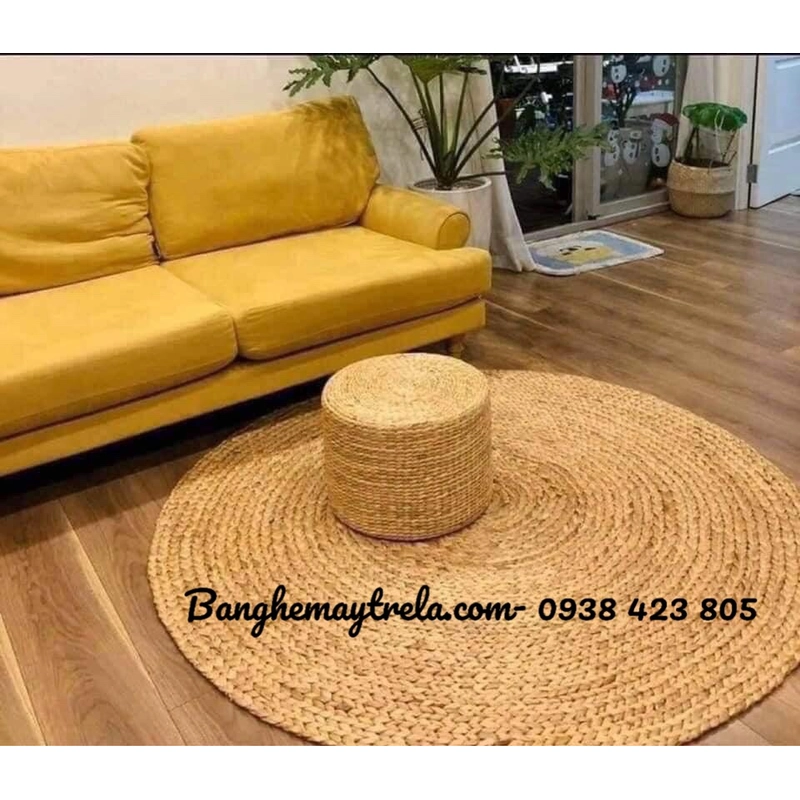 Thảm lục bình tròn tráng trí decor 490469