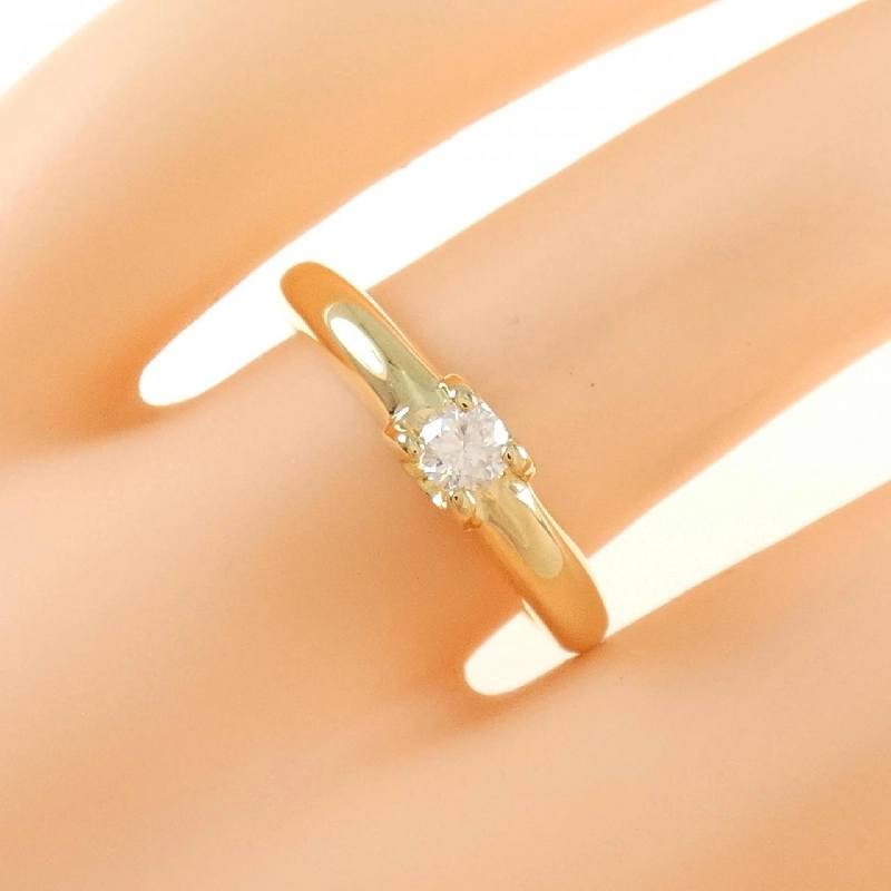 Nhẫn kim cương Solitaire K18YG 0.17CT 672705
