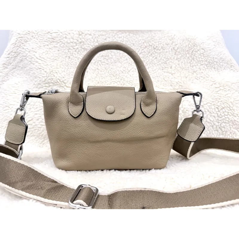 Túi xách Mini bag da thật - be sữa  971236