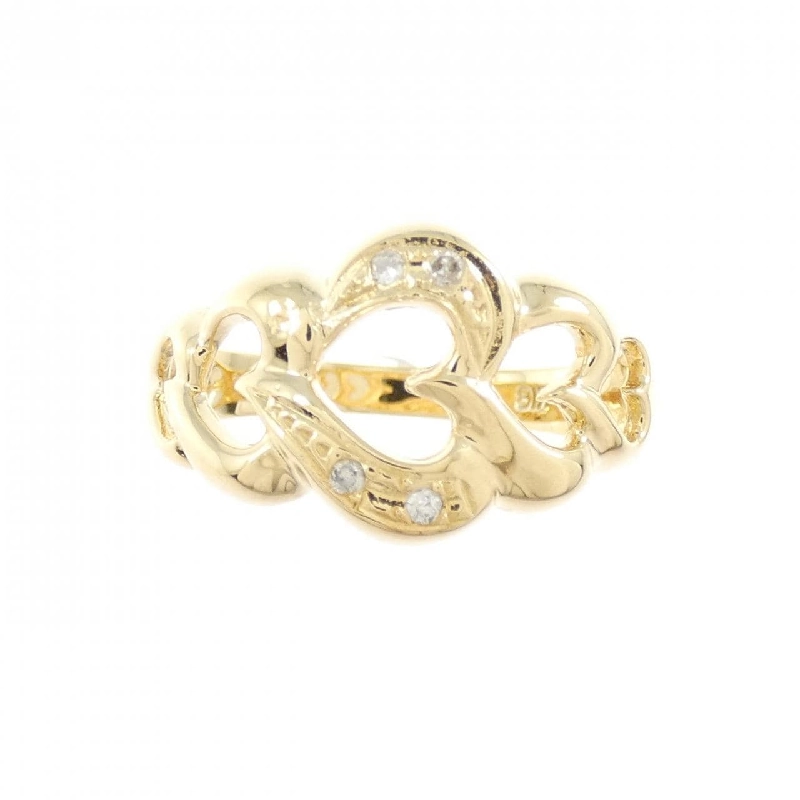Nhẫn kim cương hình trái tim K18YG 0.03CT 666023