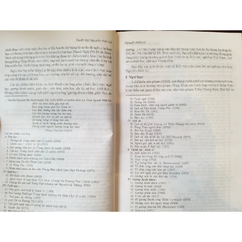 Tuyển tập Nguyễn Hiến Lê - Nguyễn Q. Thắng sưu tầm, tuyển chọn, giới thiệu 702199