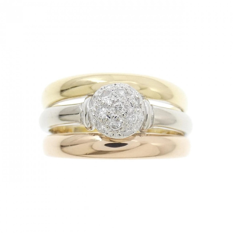 Nhẫn kim cương ba màu 750 0.14CT - Hàng hiệu Authentic 848835