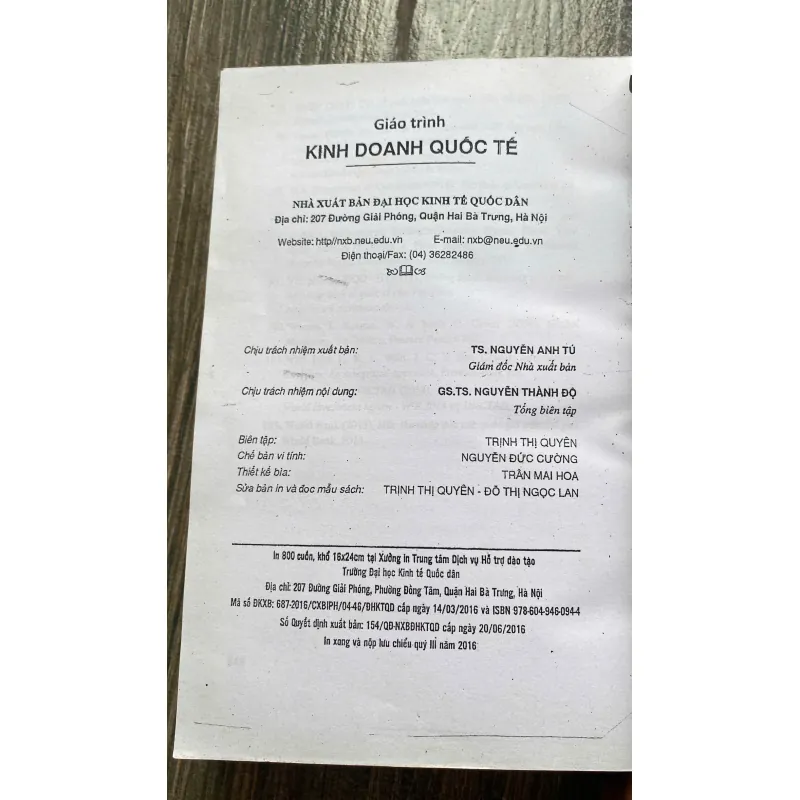 GIÁO TRÌNH KINH DOANH QUỐC TẾ***TRƯỜNG ĐH KTQD 579780