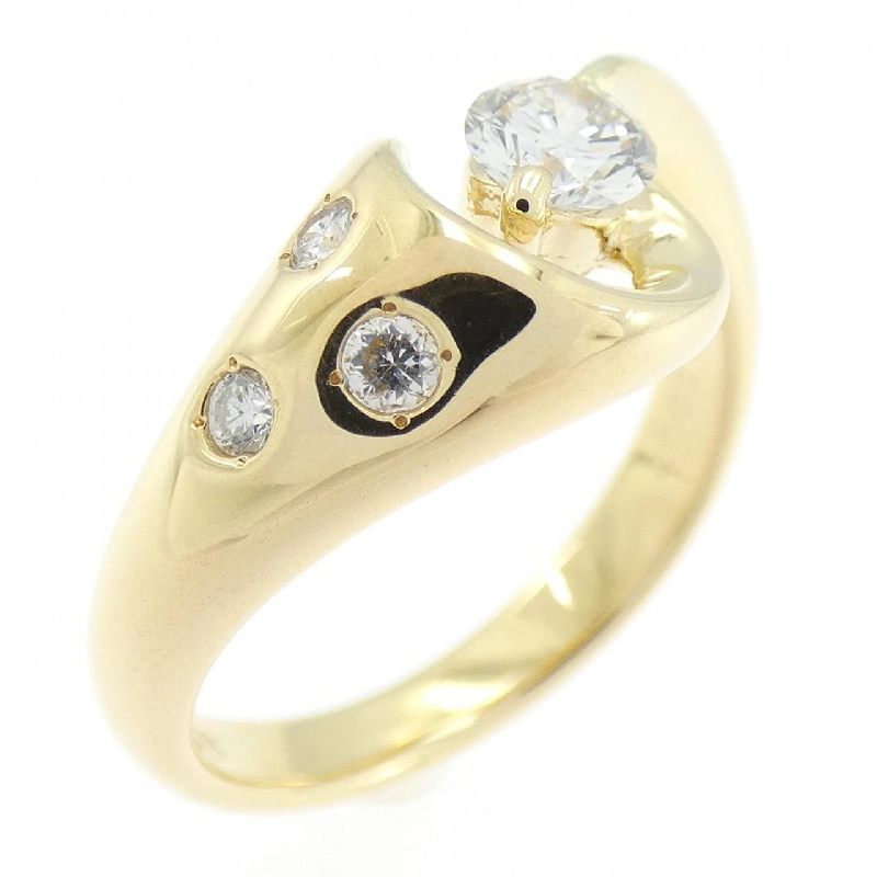 Nhẫn kim cương K18YG 0.275CT 671382