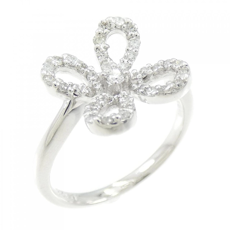 Nhẫn kim cương hoa K18WG 0.28CT 672671