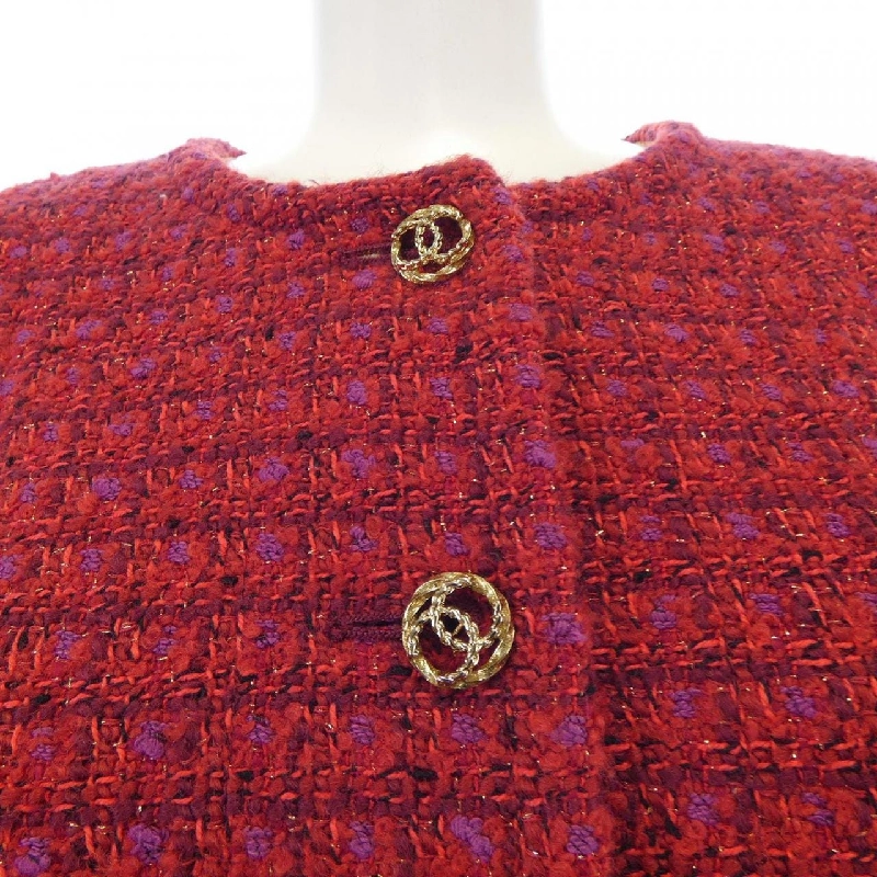 Áo khoác không cổ CHANEL 633464