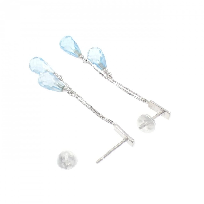 K18WG Blue Topaz Bông tai - Hàng hiệu Chính hãng 867963