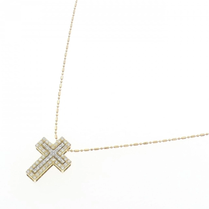 Dây chuyền kim cương K18YG/K18WG chéo 0.38CT - Hàng hiệu chính hãng 847825