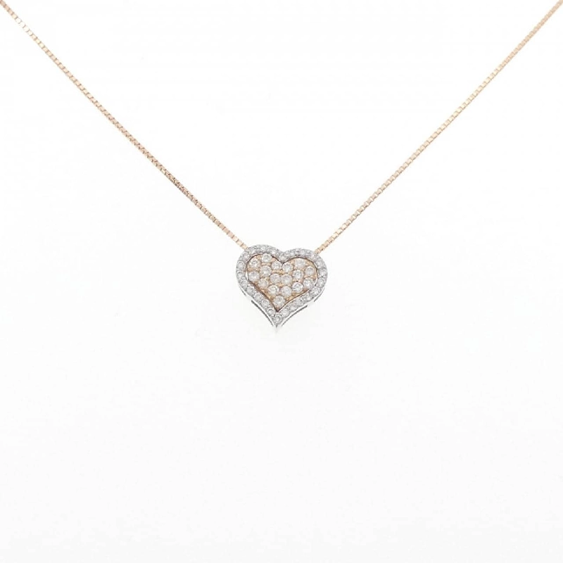 K18PG/K18WG 2WAY Mặt Dây Chuyền Hình Trái Tim Đá Quý 0.19CT - Hàng hiệu Chính Hãng 863721