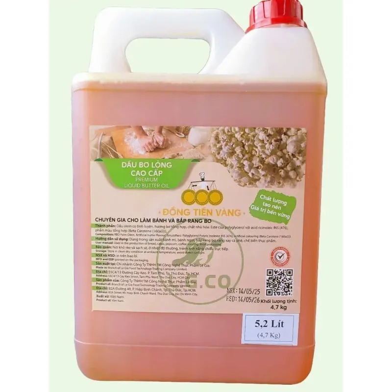 Bơ Dạng Dầu - Dầu Bơ Lỏng - Bơ Dầu Dạng Lỏng Cao Cấp Đồng Tiền Đỏ Can 5L 681269