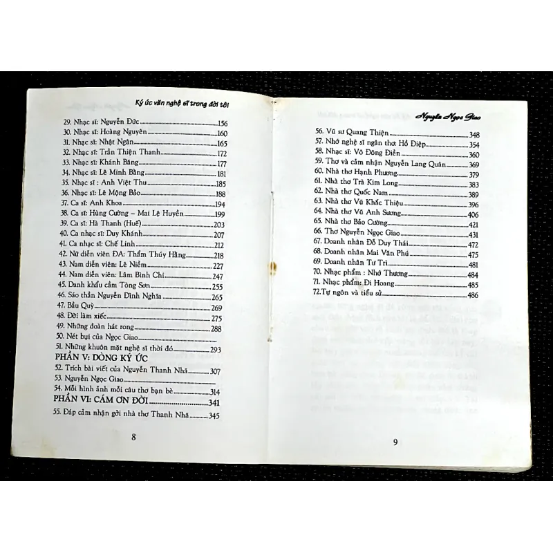 KÝ ỨC VĂN NGHỆ SĨ TRONG ĐỜI TÔI 1002975