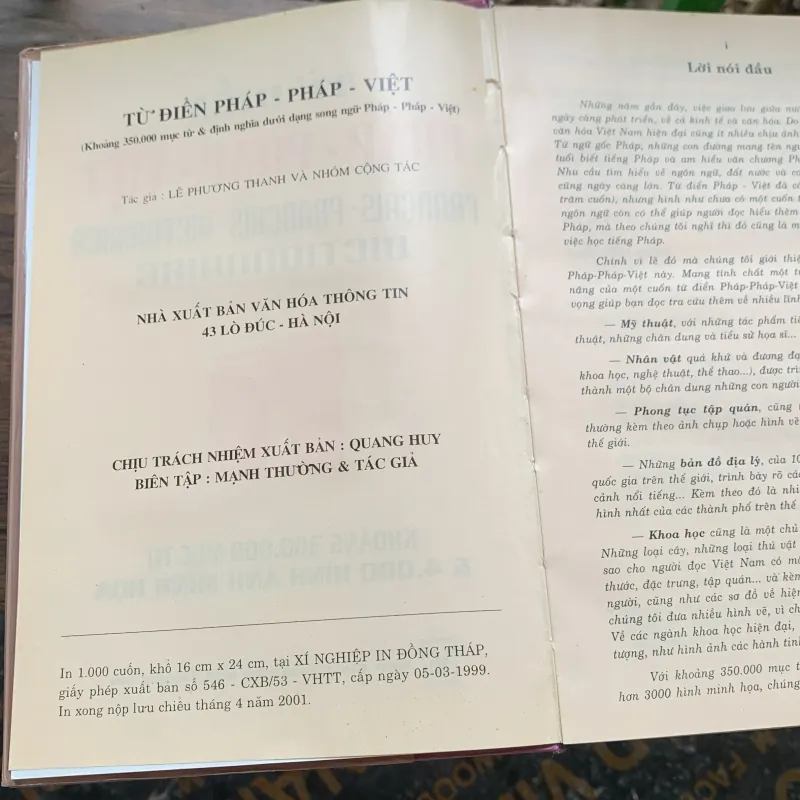 Từ điển Pháp-Pháp-Việt, 350 ngàn mục từ, Lê Phương Thanh  1026818