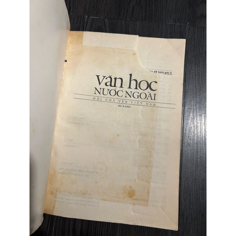 Văn học nước ngoài (số 3-1997) 360770