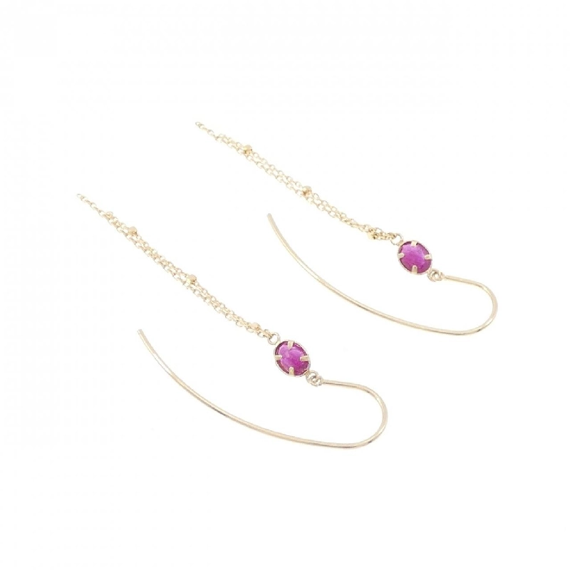 K10YG Bông tai Ruby - Hàng hiệu Chính hãng 872473