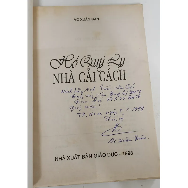 HỒ QUÝ LY - NHÀ CẢI CÁCH (Tác giả: Võ Xuân Đàn) 747563