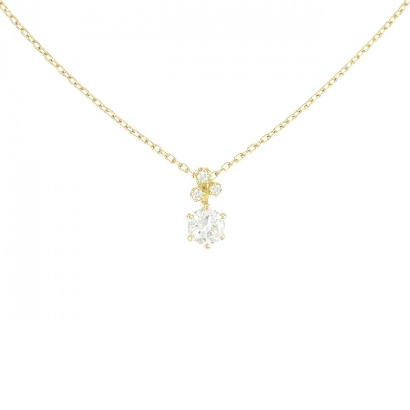 Dây chuyền kim cương K18YG 0.308CT G SI1 Tốt - Hàng hiệu Chính hãng 873279