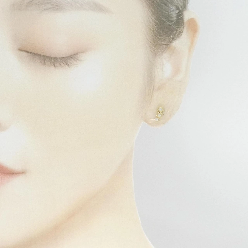 K18YG Ngôi sao Cubic Bông tai - Hàng hiệu Chính hãng 876782