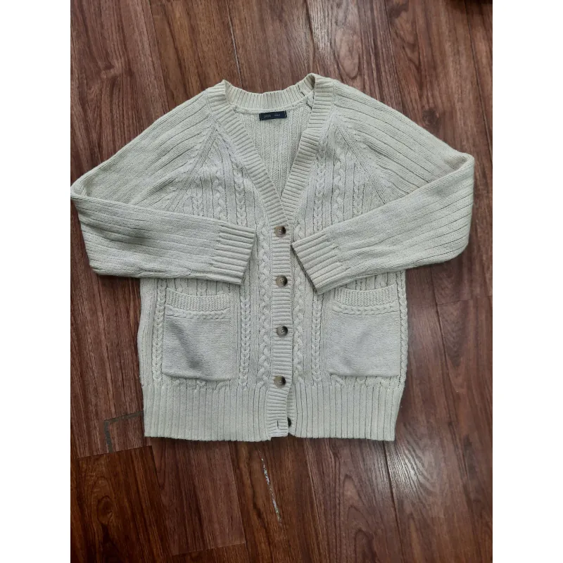 Áo cardigan Canifa màu be kem size M 933669