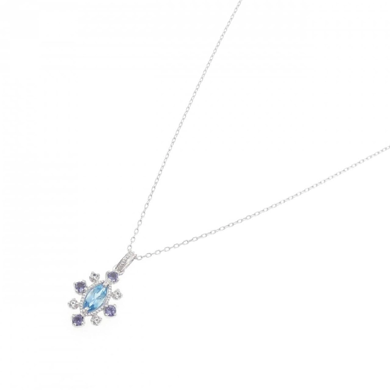 K18WG Blue Topaz Necklace - Hàng hiệu Authentic 857704