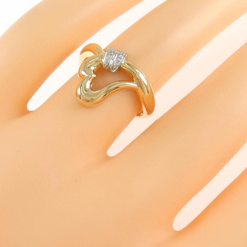Nhẫn kim cương hình trái tim K18YG/PT900 0.03CT 669465