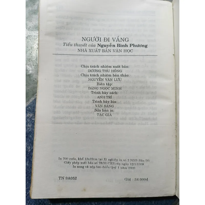 Người đi vắng - Nguyễn Bình Phương 993617