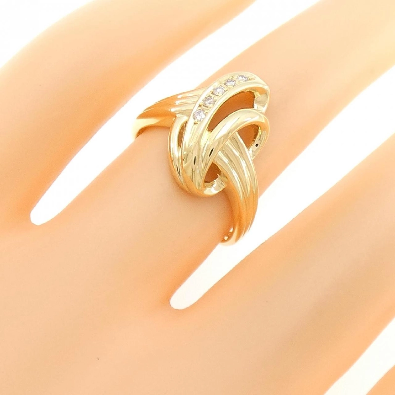 Nhẫn kim cương K18YG 0.05CT 671540