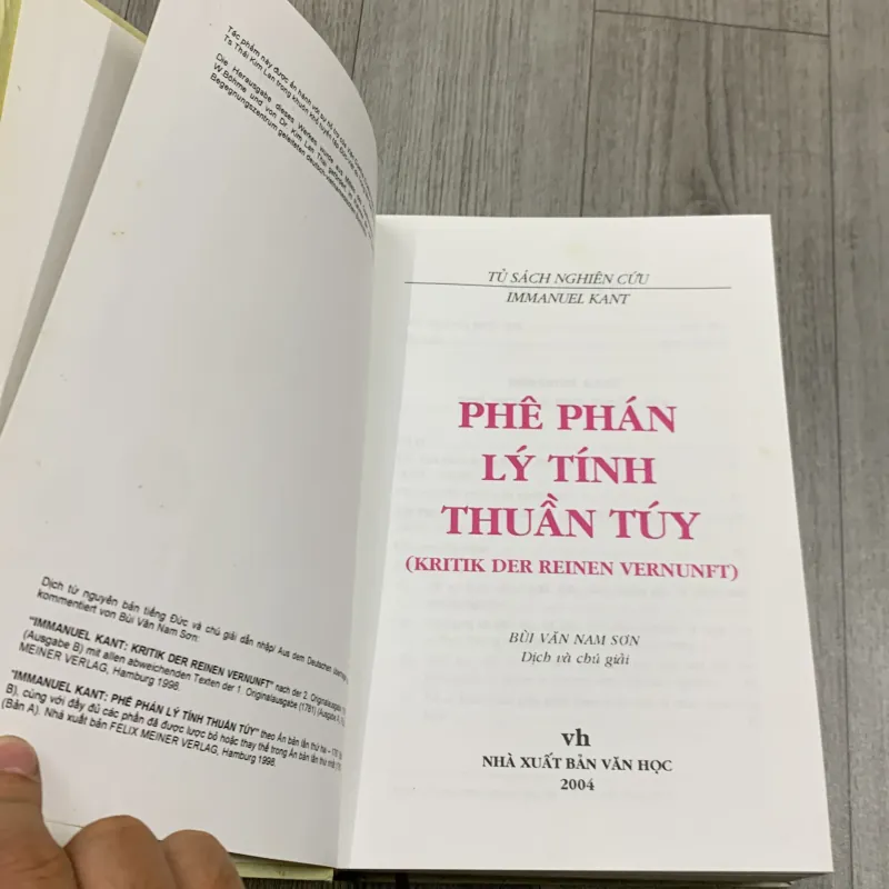Phê phân lý tính thuần tuý - immanuel kant. 7a4 783446
