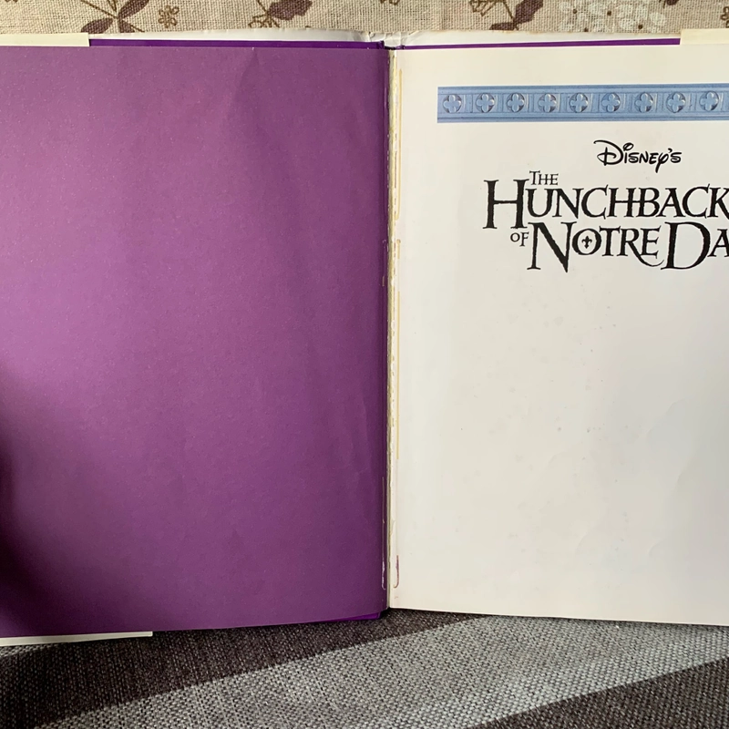 Sách tranh The hunchback of notre dame, bìa cứng, Used, bản in 1996, nhăn gáy bìa áo 366251