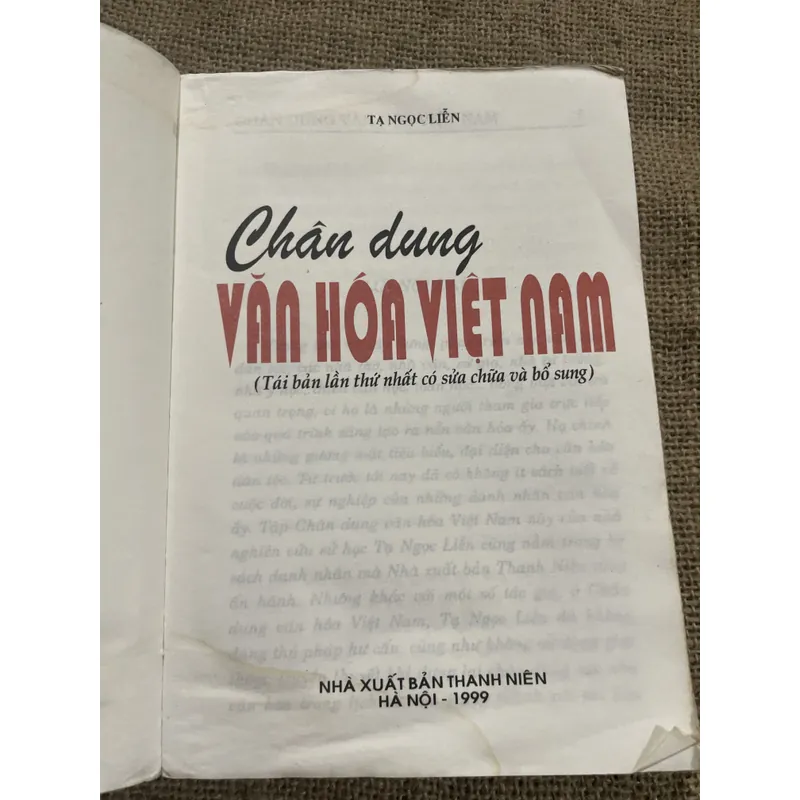 Chân dung văn hóa Việt Nam - tác giả Tạ Ngọc Liễn- 490 trang  714660