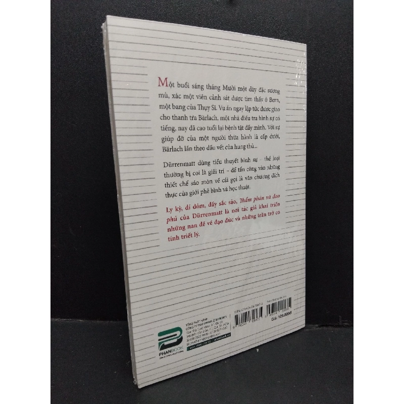 Thẩm phán và đao phủ (có seal) Friedrich Durrenmatt mới 80% ố HCM.ASB0911 924631