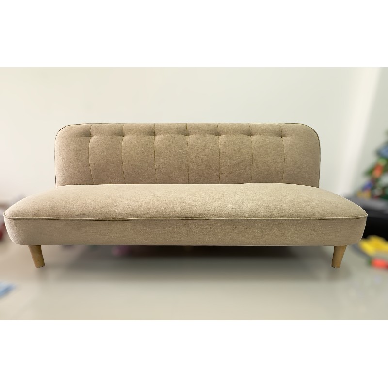 SOFA BED VẢI BỐ MỊN CHÂN GỖ CAO SU 26033