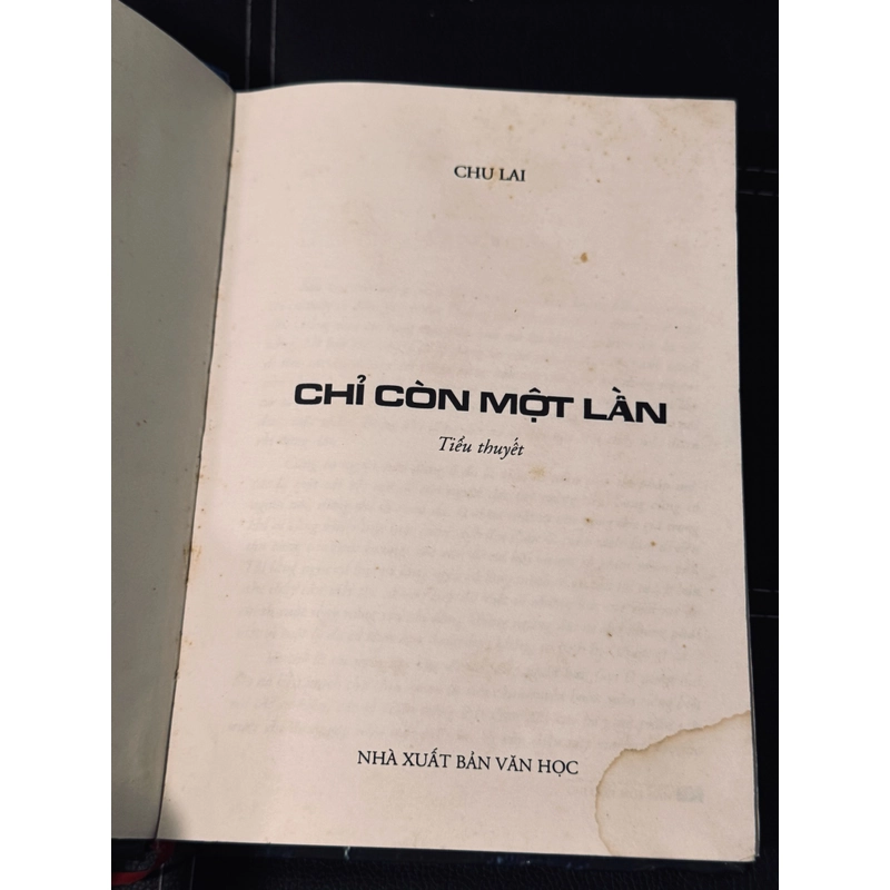 Chỉ còn một lần - Chu Lai (bìa cứng) 550069