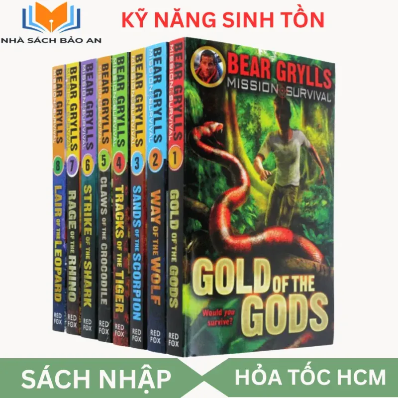 Sách nhập trung - Bear Grylls Mission Survival 8 Books Set, nhiệm vụ sống còn 8 cuốn 937431