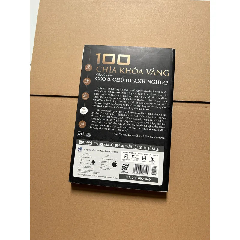 100 chìa khóa vàng dành cho CEO và chủ doanh nghiệp - Doanh nhân Tiến sĩ Tô Nhật 747001